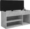 vidaXL Lavica na topánky betónová sivá 82x32x45,5 cm Náhľad obrázku produktu 4