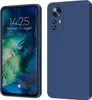A product shot of a blue phone case, shown from two angles: one displaying the phone screen and the other showing the back of the case with the camera module. Produktbild-Vorschau