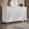 Credenza Merax con 4 ante incise, cassettiera con ripiani Anteprima dell’immagine prodotto 5