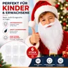 2 in 1 - Weihnachtsmannbart - Nikolausbart Bart weiß Weiß - Produktbild-Vorschau 6