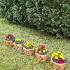 HolzGarden 5 ks Drevený Kvetináč 30x20x26 cm Šesťuholníkový Náhľad obrázku produktu 2