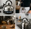Edelstahl Flötenkessel 2,0L Camping Wasserkessel Produktbild-Vorschau 5
