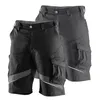 Two pairs of work shorts, one black and one dark gray, are shown against a white background. Produktbild-Vorschau