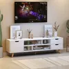 Tv-Schrank Weiss Stehend Tv-Kommode Skandinavisch 140 Cm Produktbild-Vorschau 8