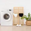 Kosz na bieliznę Relaxdays z pokrywą, 2 wyjmowane worki, Podgląd zdjęcia produktu 2