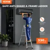 A person is working on an air conditioner while standing on a ladder. Náhľad obrázku produktu