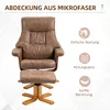 HOMCOM Relaxsessel mit Hocker, Fernsehsessel, Polstersessel Produktbild-Vorschau 5