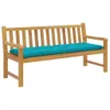 vidaXL Cuscino per panchina da giardino turchese 150x50x7 Anteprima dell’immagine prodotto 11