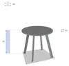 Beistelltisch/Gartentisch Saona - Metall - dunkelgrau - D50 Produktbild-Vorschau 8