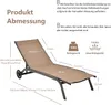 Sonnenliege, Gartenliege mit Rollen, Liegestuhl mit 6-Fach Produktbild-Vorschau 5