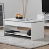 Couchtisch mit hochklappbarer Tischplatte weiß HEDDA Produktbild-Vorschau 2