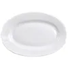 A white oval plate on a white background. Voir les images du produit