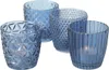Boltze Windlicht Set Marilu 4-tlg blau Deko-Gläser Anteprima dell’immagine prodotto 1