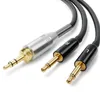 A close-up shot of the connectors of an audio cable. Náhled obrázku produktu