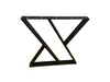 A black metal table leg base with an X-shaped design. Anteprima dell’immagine prodotto