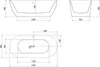 Mexen Roxy freistehende Badewanne 170 x 80 cm, Produktbild-Vorschau 6