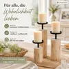 Boltze | Kerzenständer Tempe | 3-teiliges Set | Holz-Metall Produktbild-Vorschau 12