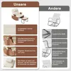 ProximaX Schaukelstuhl mit Hocker, Beige Cordstoff, Produktbild-Vorschau 9