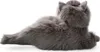 A plush toy cat lying on its side, viewed from the back. Podgląd zdjęcia produktu