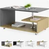 CASARIA® Couchtisch Grau Holz Modern mit Stauraum 95x55cm Produktbild-Vorschau 8
