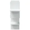 vidaXL Nástenná polica biela 124,5x18x60,5 cm materiál na Náhľad obrázku produktu 5