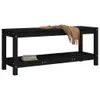 vidaXL Gartenbank Schwarz 108x35x45 cm Massivholz Kiefer Produktbild-Vorschau 3