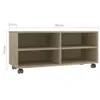 vidaXL Szafka pod TV na kółkach dąb sonoma 90x35x35 cm Podgląd zdjęcia produktu 6