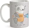 Mr. & Mrs. Panda Tasse Barista Herz - Grau Pastell - Produktbild-Vorschau 3