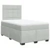 The Living Store Boxspringbett mit Matratze Hellgrau Produktbild-Vorschau 3