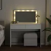 vidaXL Toaletný stolík s LED osvetlením biely 100x40x120 cm Náhľad obrázku produktu 3