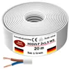 20m Kunststoffschlauchleitung H05VV-F 2x1,5 Weiß Flexible Produktbild-Vorschau 4