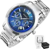 GIEWONT Apex Chrono GW6480-2 Cronografo Uomo Argento/Blu Anteprima dell’immagine prodotto 6