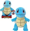 A plush toy of the Pokemon character Squirtle is shown in a box, with another plush toy shown separately. Produktbild-Vorschau