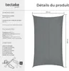 Voile d’ombrage SUNNY - 3 x 5 m, gris Voir les images du produit 6