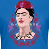 Spreadshirt Frida Kahlo Portrait Mit Blüten Lila Und Rot Produktbild-Vorschau 2