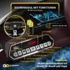 Close-up of the dashboard and control panel of a toy electric car, highlighting its sound module and features. Produktbild-Vorschau