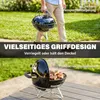Outsunny Holzkohlegrill BBQ Smoker mit Deckel Griff Produktbild-Vorschau 5
