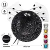 Mini Glitzerhut mit Feder 12er Set ca. 7cm 6 Farben Produktbild-Vorschau 2