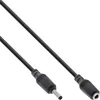 A black DC power extension cable with a male plug on one end and a female socket on the other, shown against a white background. Anteprima dell’immagine prodotto