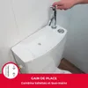 Spülkasten mit Waschbecken, 3/6 L, Keramik, Weiß, 412x380x180 mm Produktbild-Vorschau