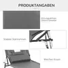 Outsunny Sonnenliege klappbar Gartenliege mit Kopfkissen, Produktbild-Vorschau 5