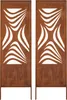 Sichtschutz Metall 2x - 160 cm x 50 cm - Edelrost - Produktbild-Vorschau 1
