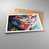 Gerahmtes Poster - Rahmen in heller Eiche - Mädchen Gesicht Produktbild-Vorschau 3