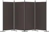 vidaXL 4 ks Paraván hnedý 346x180 cm Látka Náhľad obrázku produktu 4