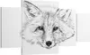 Bild auf Leinwand - Leinwandbild - Wolf Kinder Skizze Produktbild-Vorschau 1