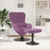vidaXL Tabouret œuf avec repose-pieds en velours violet Voir les images du produit 3