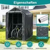 Ikodm Tenda da garage per biciclette 187x100x165 cm, tenda Anteprima dell’immagine prodotto 3
