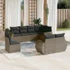 vidaXL 8-tlg. Garten-Sofagarnitur mit Kissen Grau Poly Produktbild-Vorschau 2