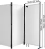 Paravent 3 Teilig 170 x 165 cm Weiß - Garten & Balkon Produktbild-Vorschau 3