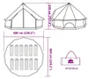 vidaXL Tipi tente familiale 12 personnes Gris et orange Voir les images du produit 7